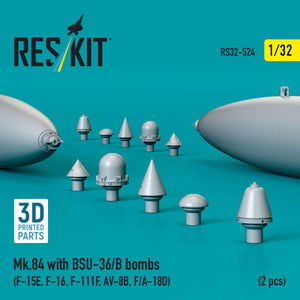 RESKIT RS32-0524 Mk.84 avec bombes BSU-36/B (2 pièces) (Impression 3D) 1/32 – immagine 2