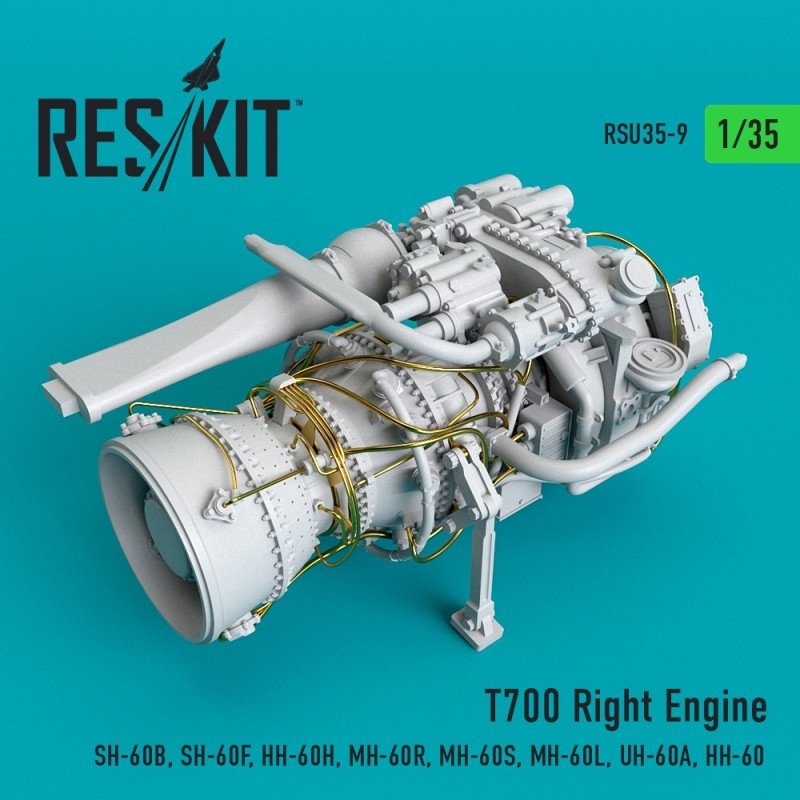 RESKIT RSU35-0009 Moteur droit T700 (SH-60B, SH-60F, HH-60H, MH-60R, MH-60S, MH-60L, UH-60A, HH-60) 1/35 