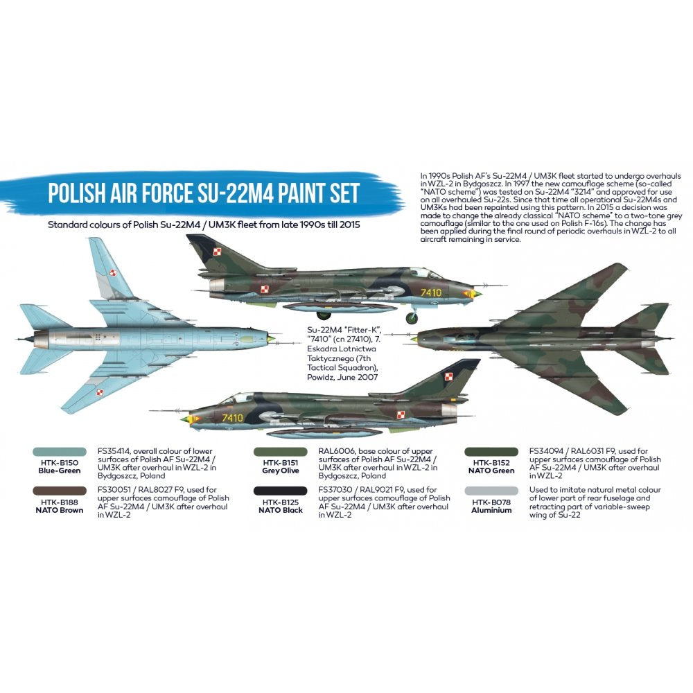 Kit de peinture Hataka HTK-BS47 pour Su-22M4 de l&amp;#39;armée de l&amp;#39;air polonaise (6 x 17 ml) – imagen 2