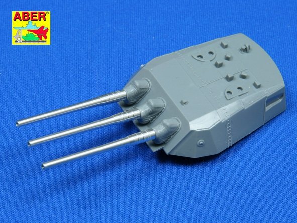 Aber 350L-09 Ensemble de 9 canons de 460 mm pour les navires japonais Yamato et Musashi (1/350) – imagen 4