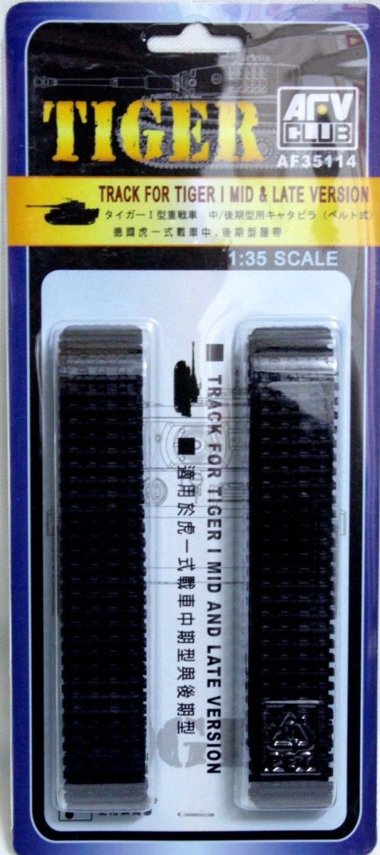 Chenilles AFV Club 35114 pour Tiger I, versions intermédiaire et tardive, échelle 1/35