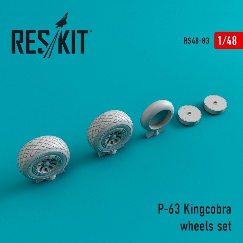 RESKIT RS48-0083 Jeu de roues P-63 Kingcobra 1/48