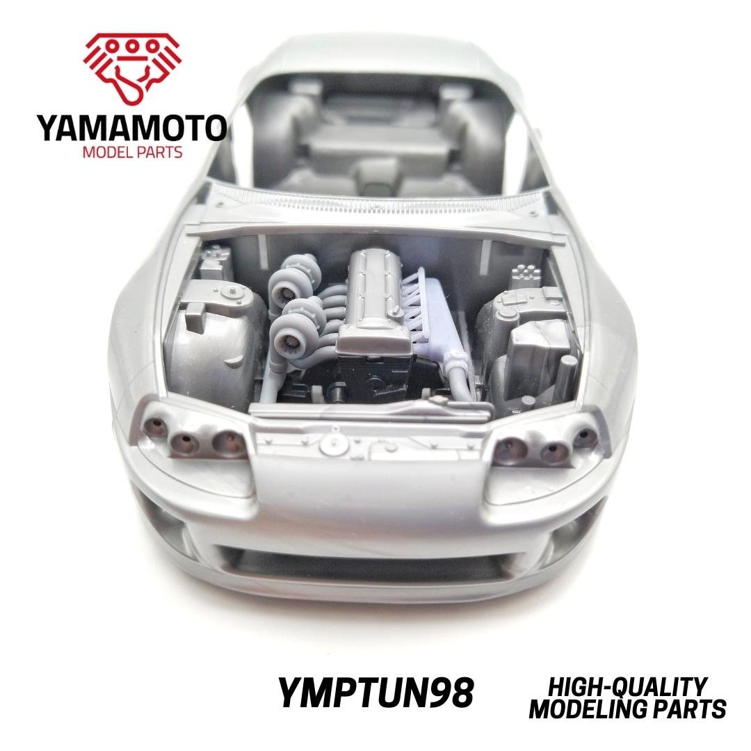 Yamamoto YMPTUN98 2JZ Twin Turbo Kit for Tamiya 24123 1/24 – zdjęcie 2