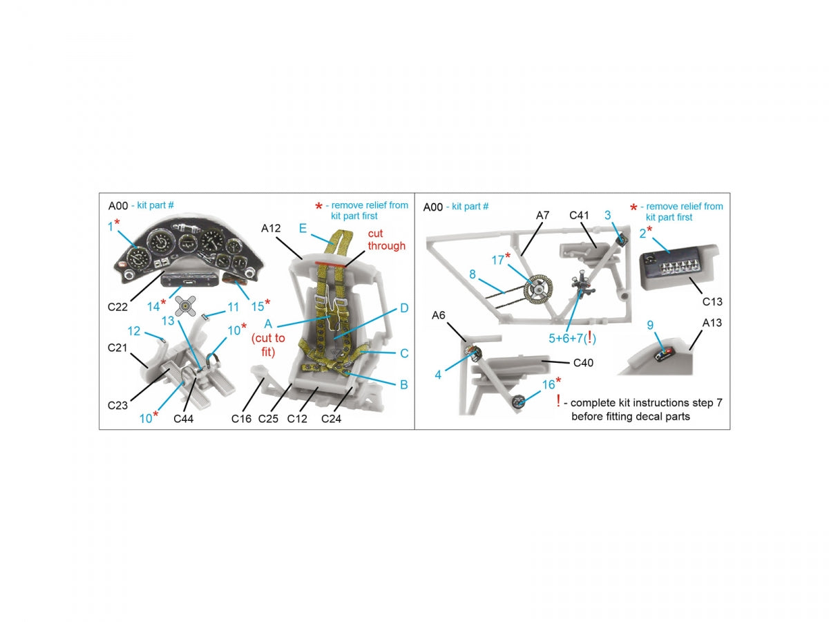 Intérieur coloré imprimé en 3D sur papier décalcomanie Quinta Studio QD48502 Bristol Bulldog Mk.II (Airfix) 1/48 – image 2