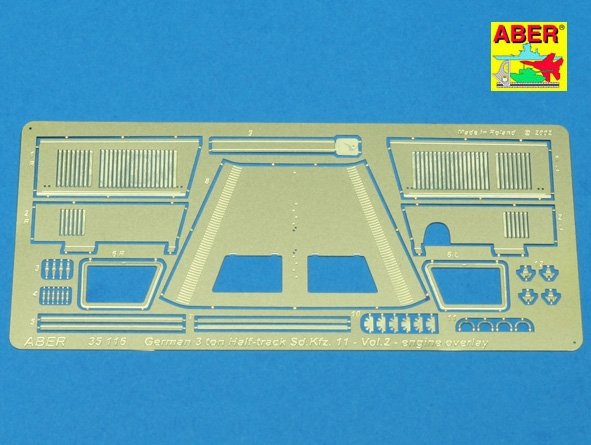 Aber 35116 SD.Kfz. 11 Vol.2 additional set of sunblinds and engine hood (AFV) (1/35)