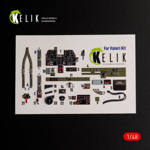 Décalcomanies 3D intérieures KELIK K48016 P-47D « Thunderbolt » pour maquette Italeri/Academy au 1/48