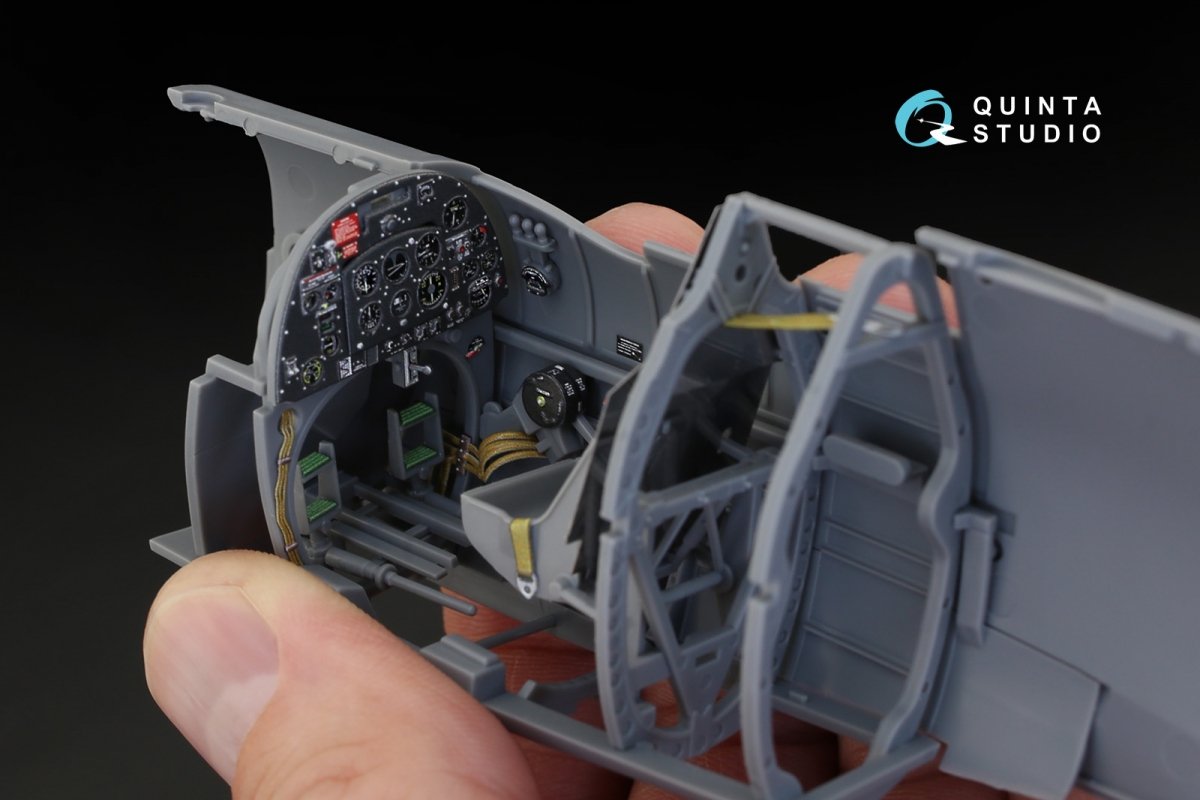 Intérieur du Spitfire Mk.IX imprimé en 3D et coloré sur papier décalcomanie Quinta Studio QD32018 (pour maquette Tamiya) au 1/32 – immagine 7