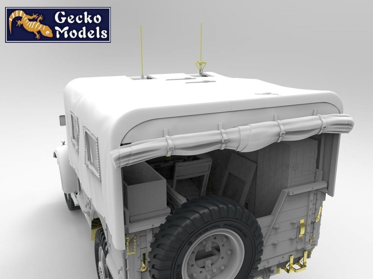 Maquette Gecko Models 35GM0061 Camion de commandement radio Bedford MWR FFW britannique de la Seconde Guerre mondiale, échelle 1/35 – imagen 4