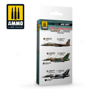 Munitions Mig Jimenez 7234 USAF AGGRESSORS, couleurs désert et arctique, lot de 6 x 17 ml – Bild 2