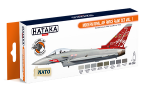 Coffret de peinture Hataka HTK-CS52 Modern Royal Air Force vol. 1 (8x17ml)