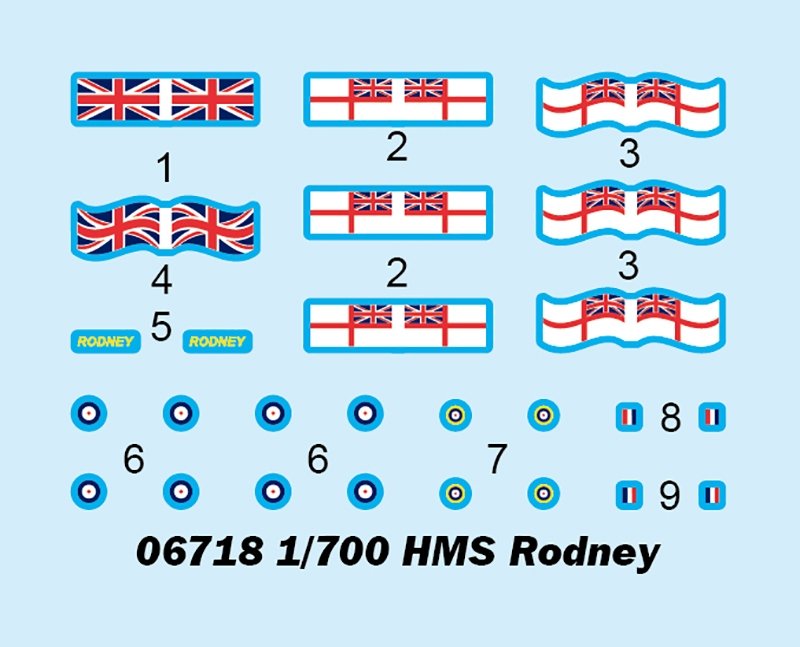 Trumpeter 06718 HMS Rodney 1/700 – zdjęcie 3
