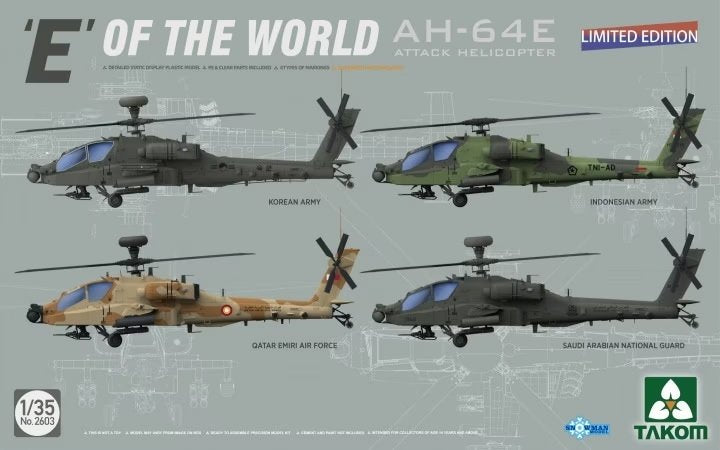 Takom 2603 E of the World AH-64E Attack Helicopter 1/35