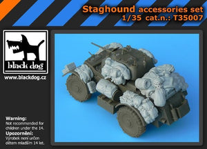 Ensemble d&amp;#39;accessoires Black Dog T35007 Staghound pour kit Bronco 1/35