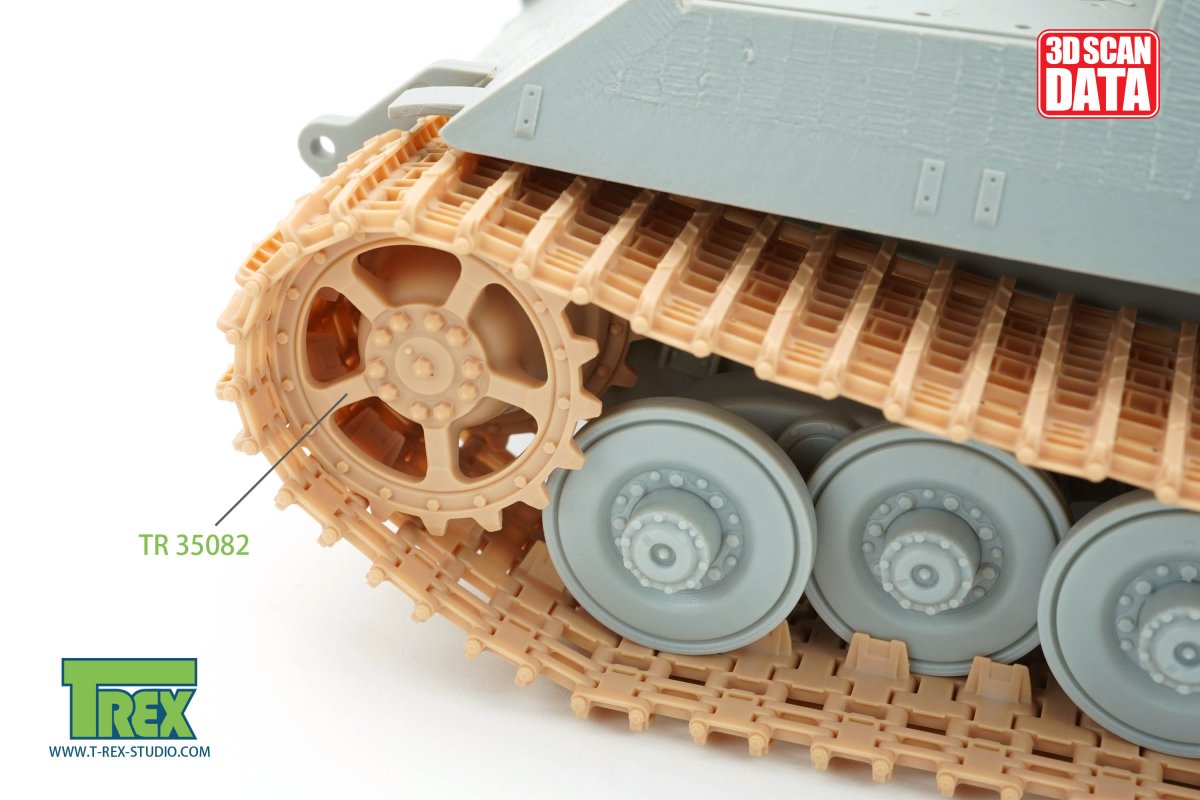 Chenilles T-Rex Studio TR85052 Jagdtiger pour suspension Porsche 1/35 – image 5