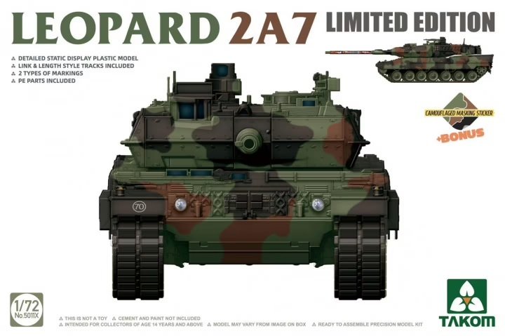 Takom 5011X Leopard 2A7 Édition Limitée 1/72