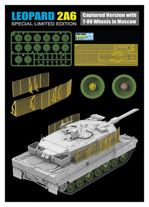 Maquette Rye Field Model 5114 Leopard 2A6, version capturée avec roues de T-80 à Moscou, échelle 1/35 – Bild 3
