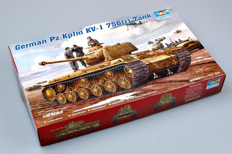 Trumpeter 00366 Char allemand Pz.Kpfm KV-1 756(r) (1/35) – image 4
