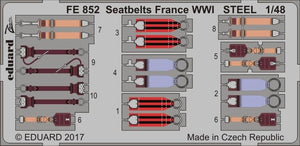 Ceintures de sécurité Eduard FE852 France Première Guerre mondiale ACIER 1/48