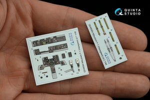 Intérieur imprimé en 3D et coloré sur papier décalcomanie Quinta Studio QD48064 Mitsubishi F-1 (Hasegawa) 1/48 – immagine 6
