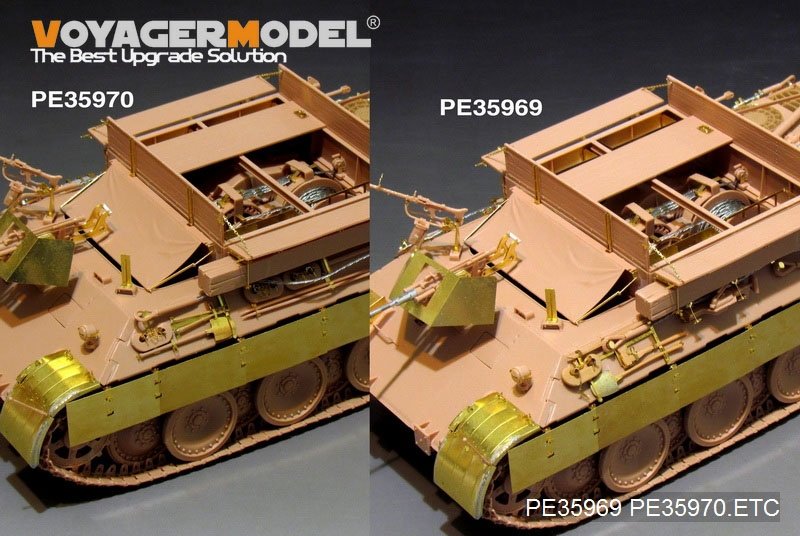 Modèle Voyager PE35969 Bergepanther Ausf.A allemand de la Seconde Guerre mondiale (type ancien, porte-outils Panther A) de base pour MENG SS-015 1/35 – Bild 15
