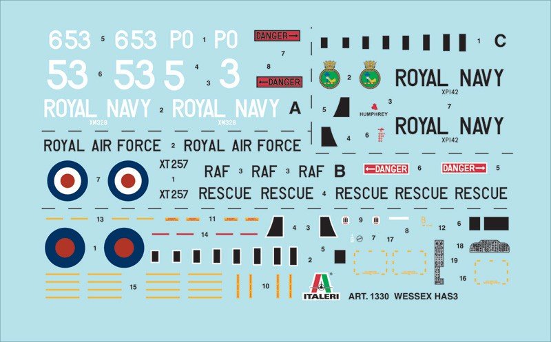 Italeri 1330 Wessex HAS.3 - Guerre des Malouines (1/72) – imagen 4