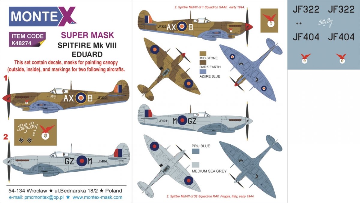 Montex K48274 Spitfire VIII 1/48