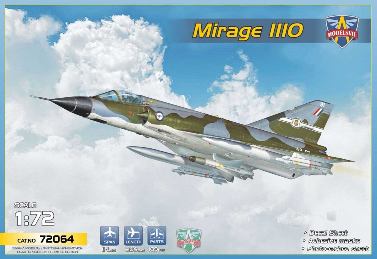 Modelsvit 72064 Intercepteur Mirage IIIO 1/72