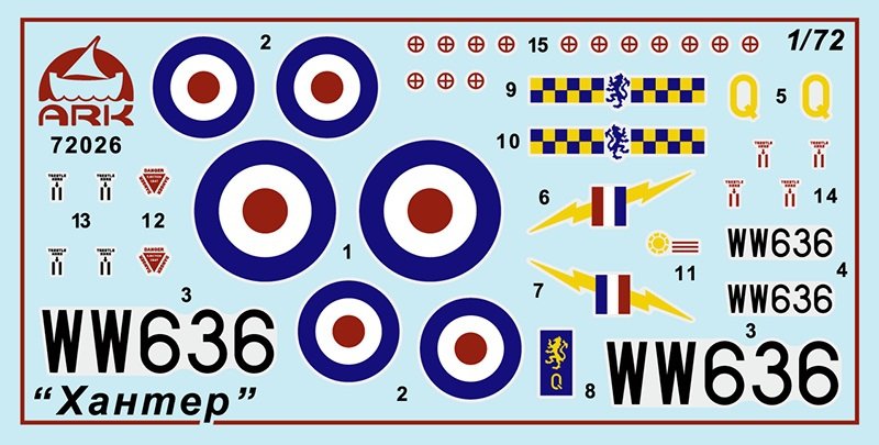Ark Models 72026 Hawker &amp;quot;Hunter&amp;quot; F.1 Chasseur multirôle britannique (1/72) – imagen 2