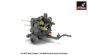 Armory Models 72239 M45 Quadmount, tourelle américaine de la Seconde Guerre mondiale avec 4 canons M2HB de 12,7 mm sur remorque M20, échelle 1/72 – immagine 4