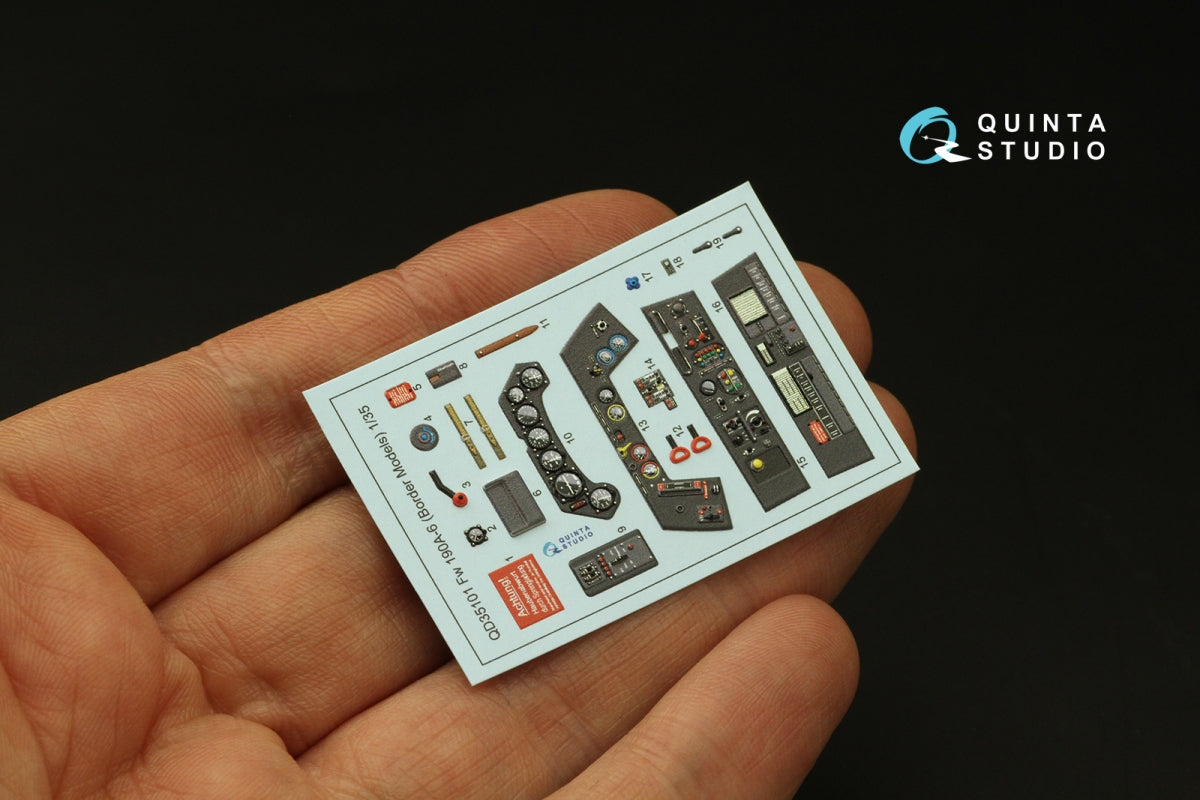 Quinta Studio QD35101 FW 190A-6 3D-Printed &amp;amp; coloured Interior on decal paper (Border Model) 1/35 – zdjęcie 5