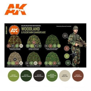 AK Interactive AK11632 WOODLAND &amp;amp; FLECKTARN CAMOUFLAGE – zdjęcie 2