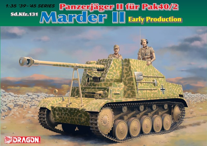 Dragon 6769 Panzerjager II fur Pak 40/2, Sd.Kfz.131 Marder II Early Production 1/35