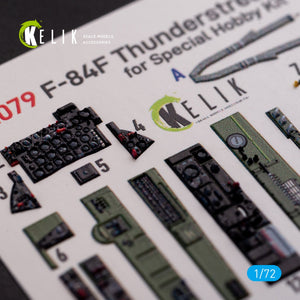 Décalcomanies 3D pour l&amp;#39;intérieur du F-84F Thunderstreak (KELIK K72079) pour la maquette Special Hobby au 1/72 – image 5