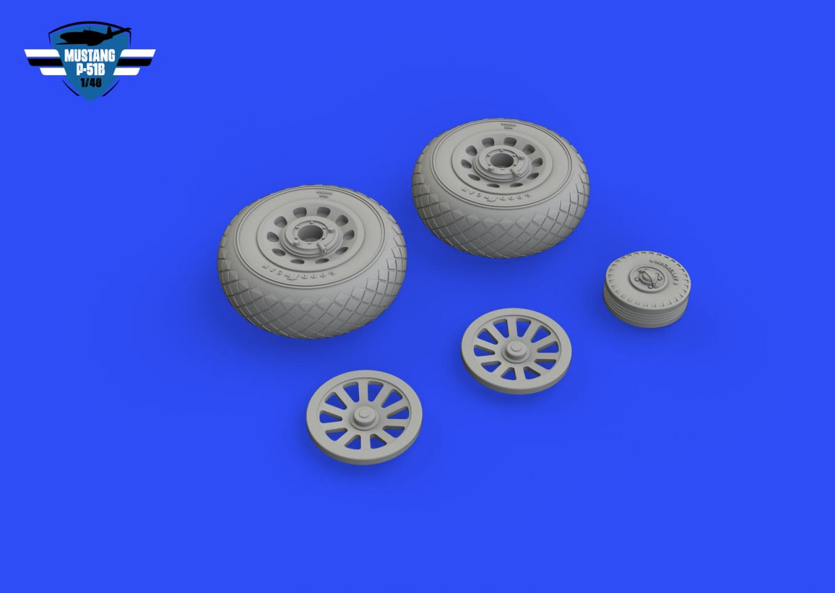 Roues Eduard 648986 P-51B / C à profil diamant EDUARD 1/48 – image 2