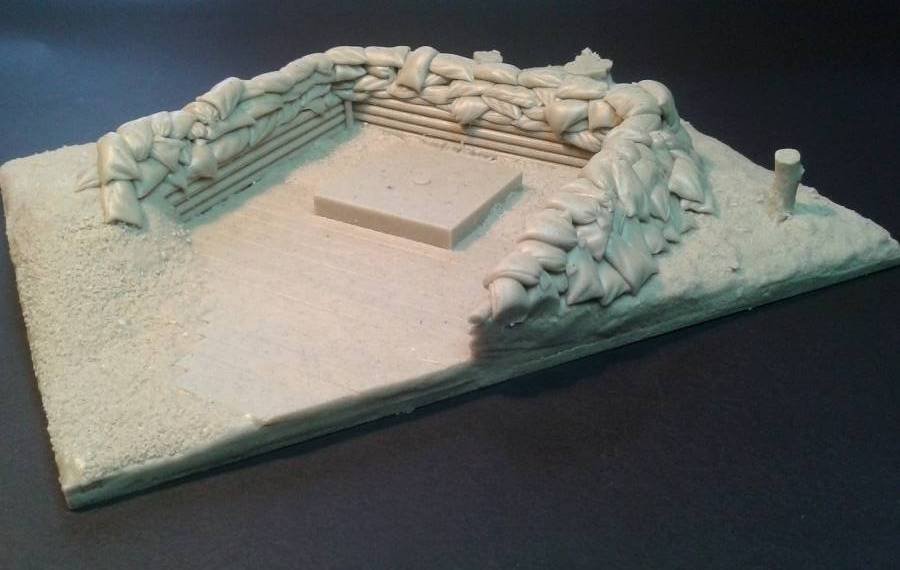 Support de terrain Panzer Art RE35-349 PaK 43/3 « betonfundament » 1/35