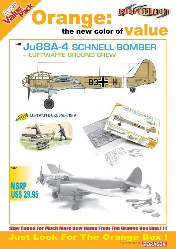 Cyber ​​​​Hobby 5565 Ju88A-4 Schnell-Bomber + équipage au sol de la Luftwaffe (1/48) – image 2