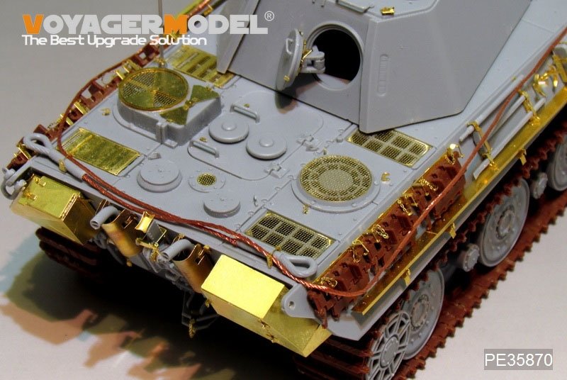 Plan de conception de base du prototype de Panther II allemand de la Seconde Guerre mondiale, modèle Voyager PE35870, pour AMUSING HOBBY, échelle 1/35 – imagen 4