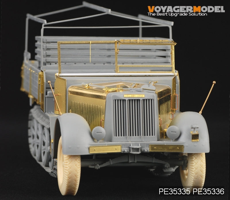 Maquette Voyager PE35335 Sd.Kfz.7 8t allemand de la Seconde Guerre mondiale, production tardive, pour DRAGON 6562, échelle 1/35 – imagen 13