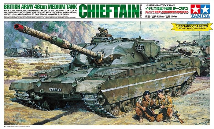 Tamiya 30608 Char moyen Chieftain de l'armée britannique de 46 tonnes (1/25) 