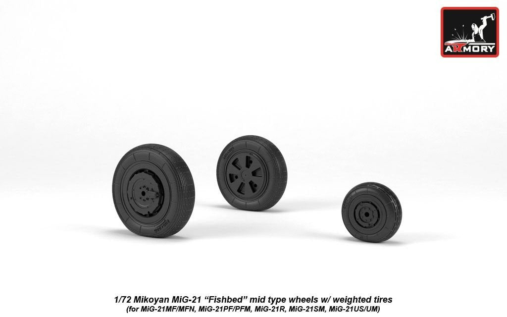 Armory Models AW72049 Roues Fishbed pour Mikoyan MiG-21 avec pneus lestés, échelle 1/72 – image 4