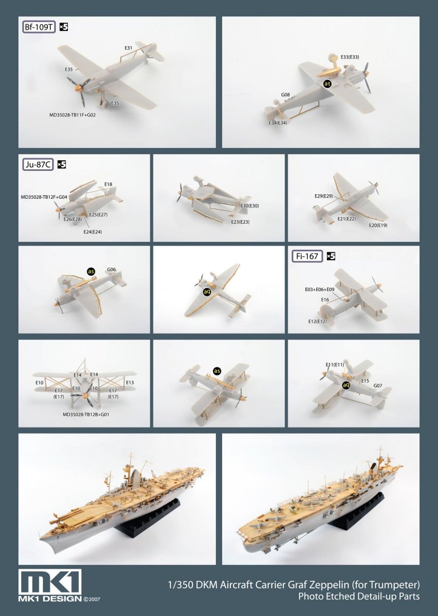 MK1 Design MD-35028 DKM Graf Zeppelin DX 1/350 – immagine 18
