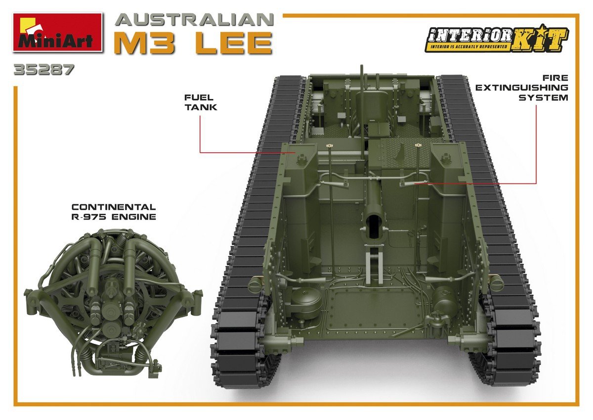 MiniArt 35287 AUSTRALIEN M3 LEE. KIT INTÉRIEUR 1/35 – immagine 10