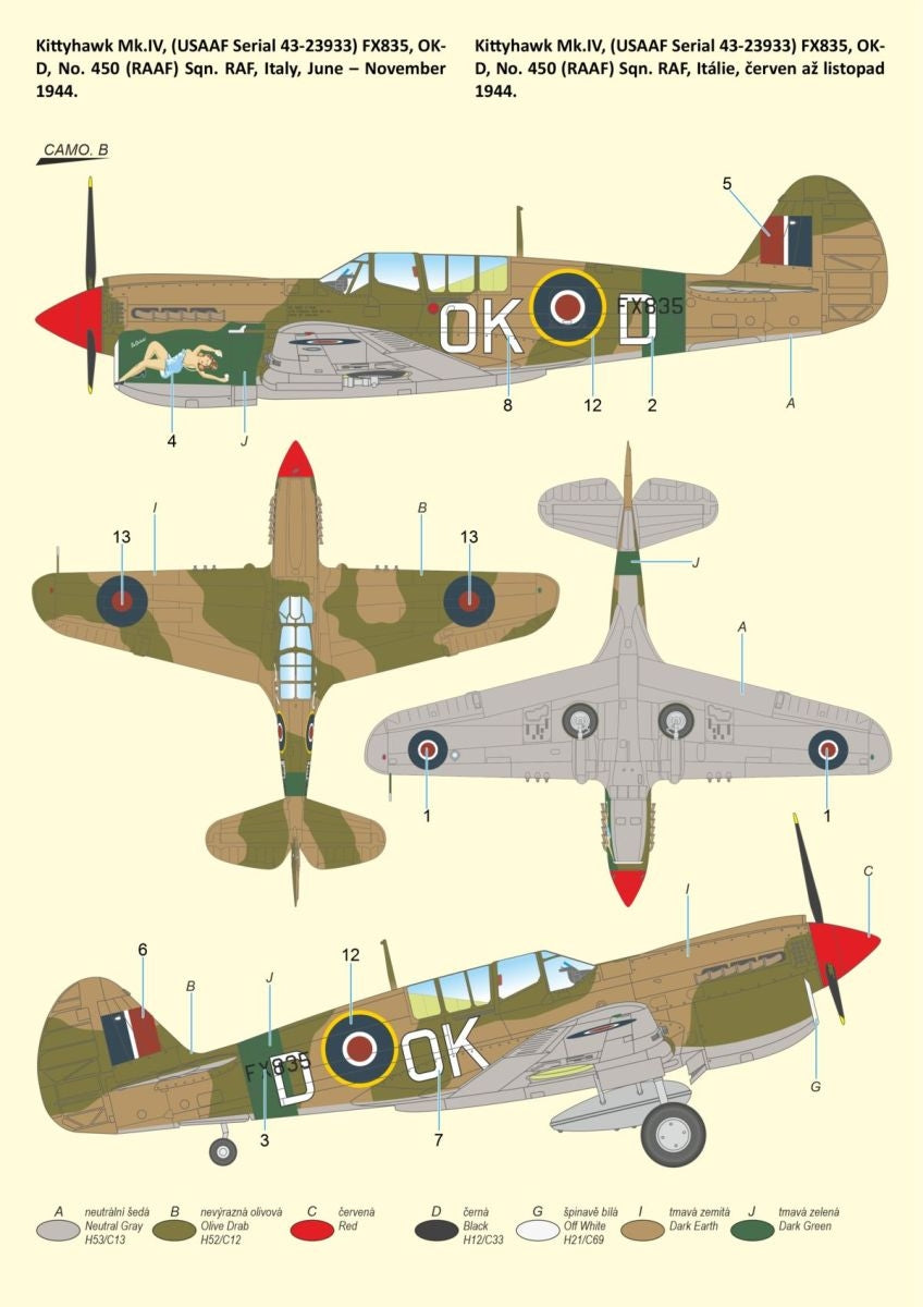 Kittyhawk Mk.IV Special Hobby 72484 « Au-dessus de la Méditerranée et du Pacifique » au 1/72 – immagine 6