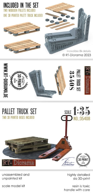 RT-Diorama 35408 Coffret de transpalette 1/35 – image 2