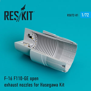 RESKIT RSU72-0081 Tuyères d&amp;#39;échappement ouvertes F-16 F110-GE pour Hasegawa 1/72