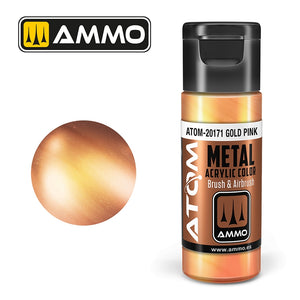 AMMO de Mig Jimenez 20171 ATOM METALLIC Or Rose 20ml