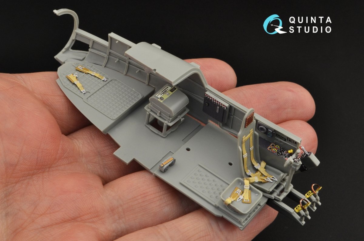 Intérieur imprimé en 3D et coloré sur papier décalcomanie Quinta Studio QD48275 Fw 189A (GWH) 1/48 – image 6