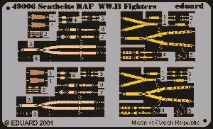 Ceintures de sécurité Eduard 49006 RAF Seconde Guerre mondiale 1/48