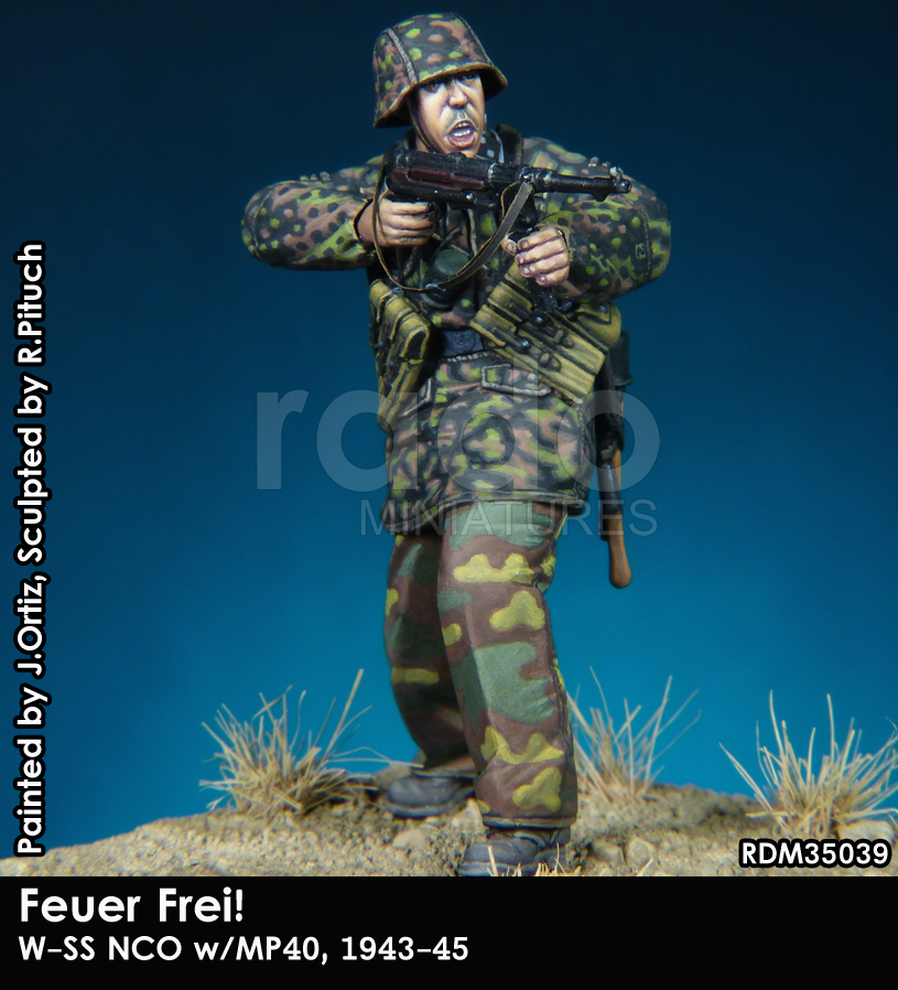 RADO Miniatures RDM35039 Feuer Frei W-SS NCO avec MP-40 1943-45 1/35