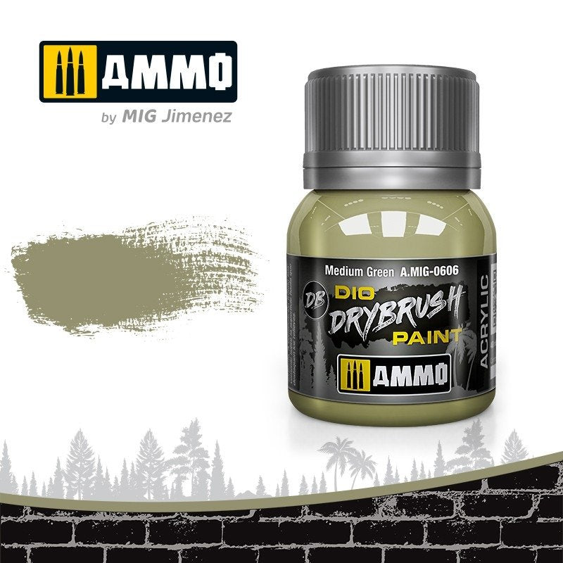 Munitions Mig 0606 DRYBRUSH Vert moyen 40 ml